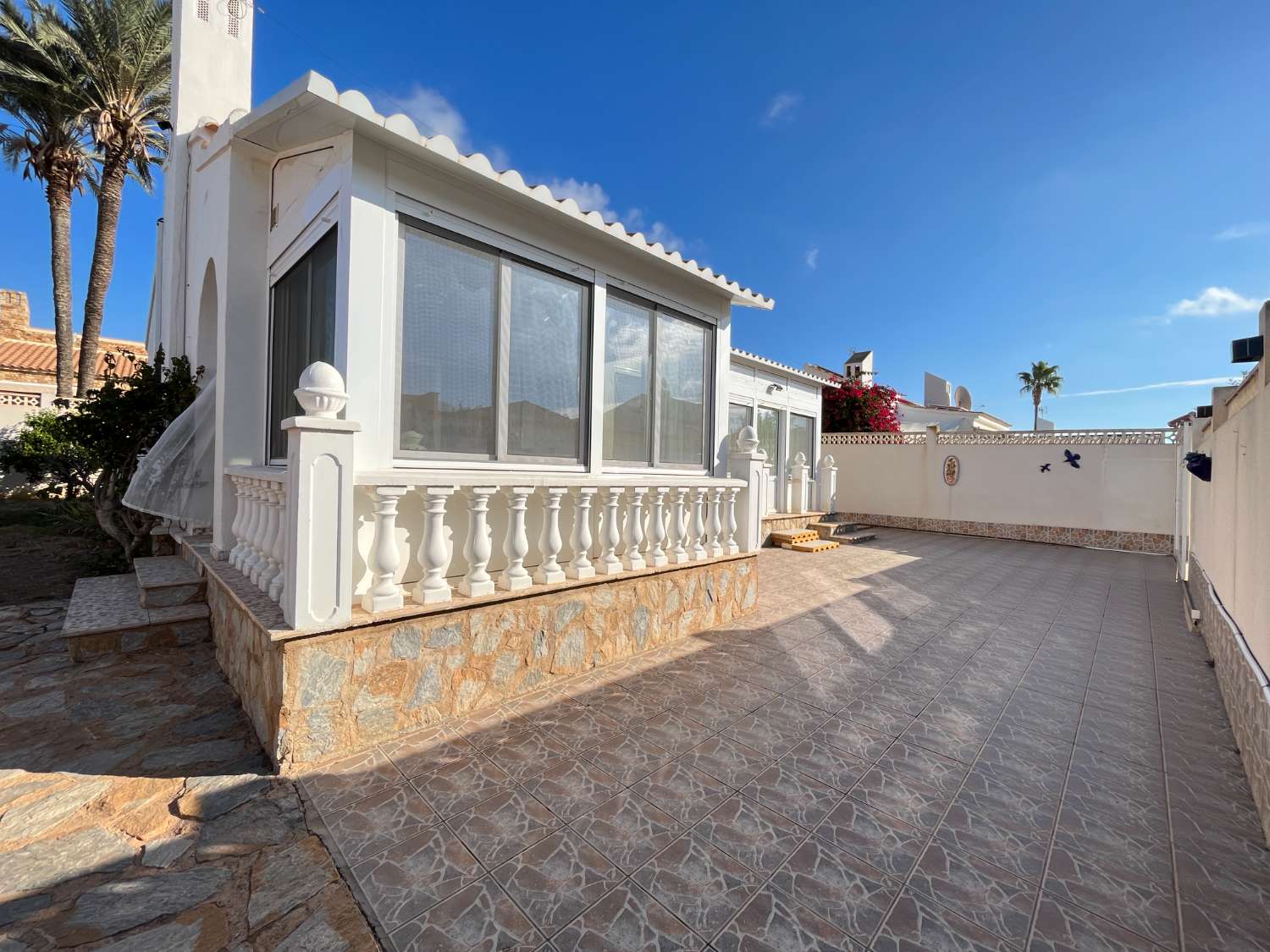 Detached villa distributed on one floor with 2 bedrooms and garage